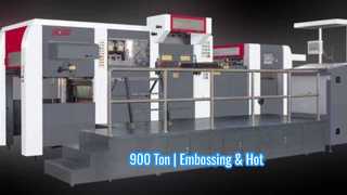 JIGUO 900 Ton Hot Stamping & Die-Cutting Machine | Embossing + Hot Foil on Luxury Packaging Paper