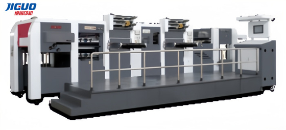 Double Unit Automatic Hot Foil Stamping Machine Hot Embossing And Die-Cutting And Stripping For Packing Paper And Puzzle