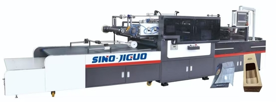 JIGUO TC-1250Q Full Servo Intrlligent Corner Cutting and Line Pressing Window Machine,Film Sheet Thickness (mm)：0.03-0.3mm，V Cutting Max. Working Speed：15000+ s/h (Corner cutting&creasing jobs)