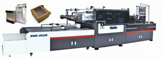 JIGUO High Speed Full Servo Corner Cutting And Creasing Window Patching Machine For Corrugated Box Post-Press Equipment