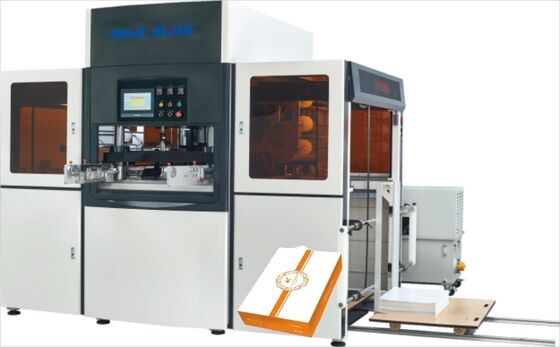 JIGUO YH-1060G Automatic Servo Hot Stamping Mahcine,Suitable sheet thickness	:120-3000gsm, Stamping working speed:1100~1400 s/h,Number of stamping roller	:Three rollers